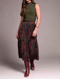 Tribal - Plisse Midi Skirt