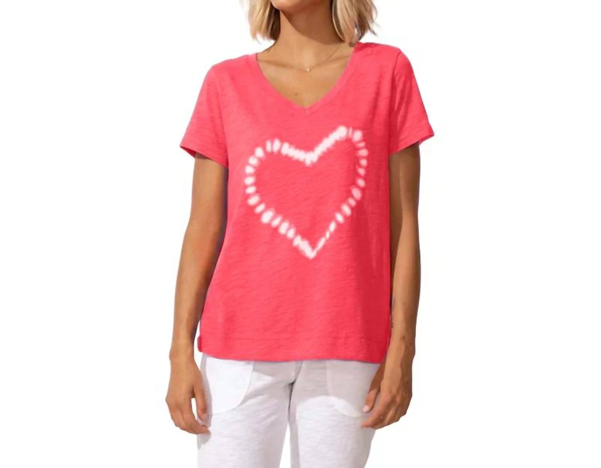 Escape - Destination Heart V-neck Tee - Plus