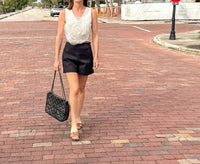 Lanhtropy - Women's Frida Metallic Linen Shorts