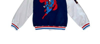 Lola + The Boys Boy's Superman Bomber Jacket in navy - item - detail view