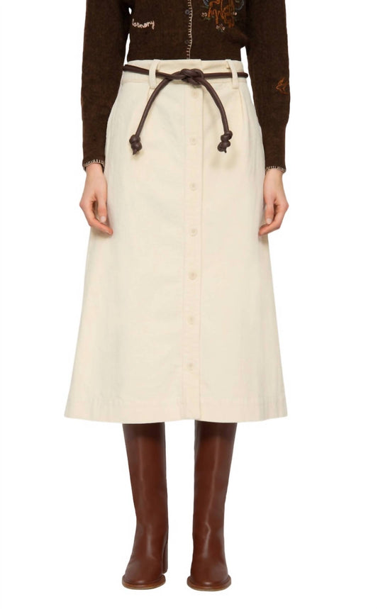 Sea - Carine Corduroy Button Down Skirt