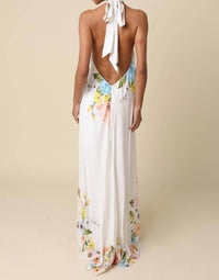 Olivaceous - Women's Shira Halter Maxi Dress