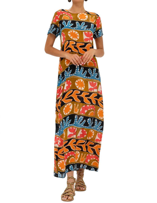 Oliphant - SHORT SLEEVE SHIFT MAXI DRESS