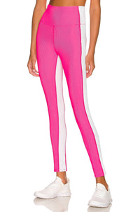 Beach Riot Colorblock Legging in neon pink white - women's pants - view 4
