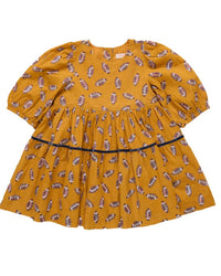PINK CHICKEN Girls' Maribelle Dress in flying footballs - kids' dress