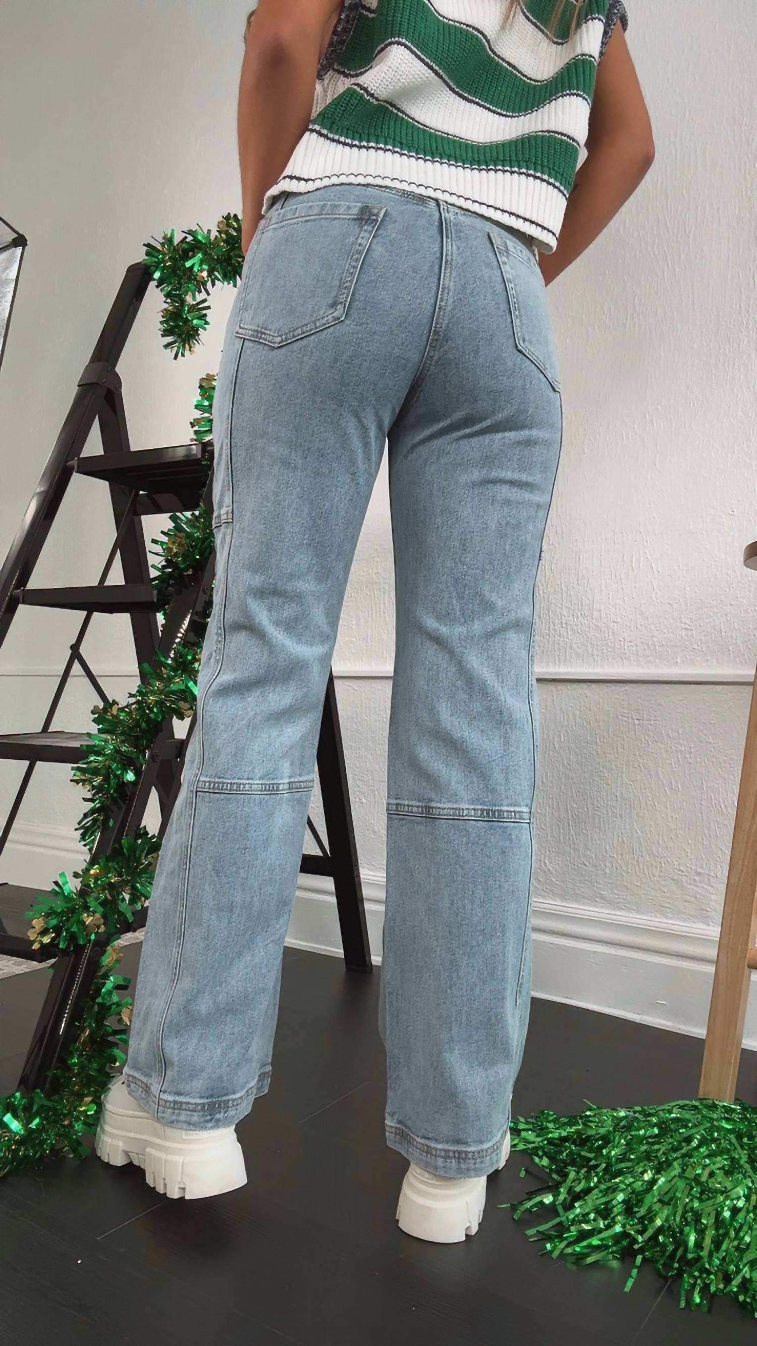 Everyday Chic Boutique - Madison Cargo Jeans