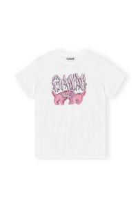 Ganni - Basic Jersey Cats Relaxed T-Shirt