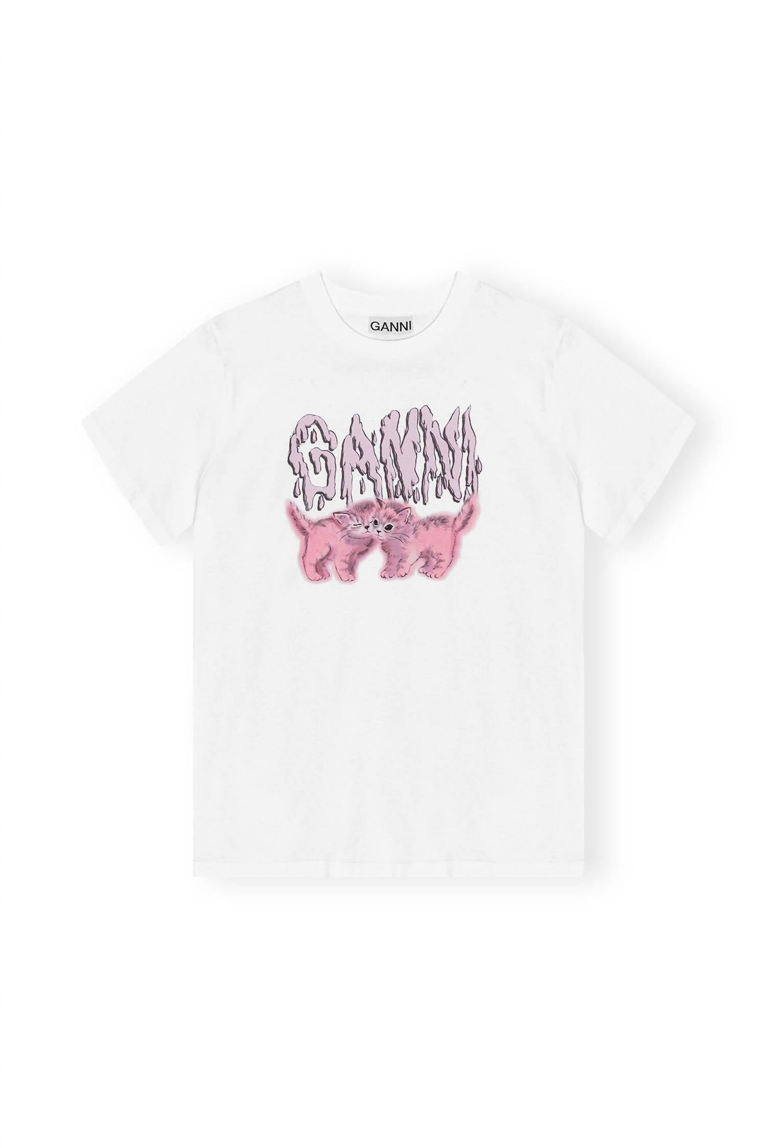 Ganni - Basic Jersey Cats Relaxed T-Shirt