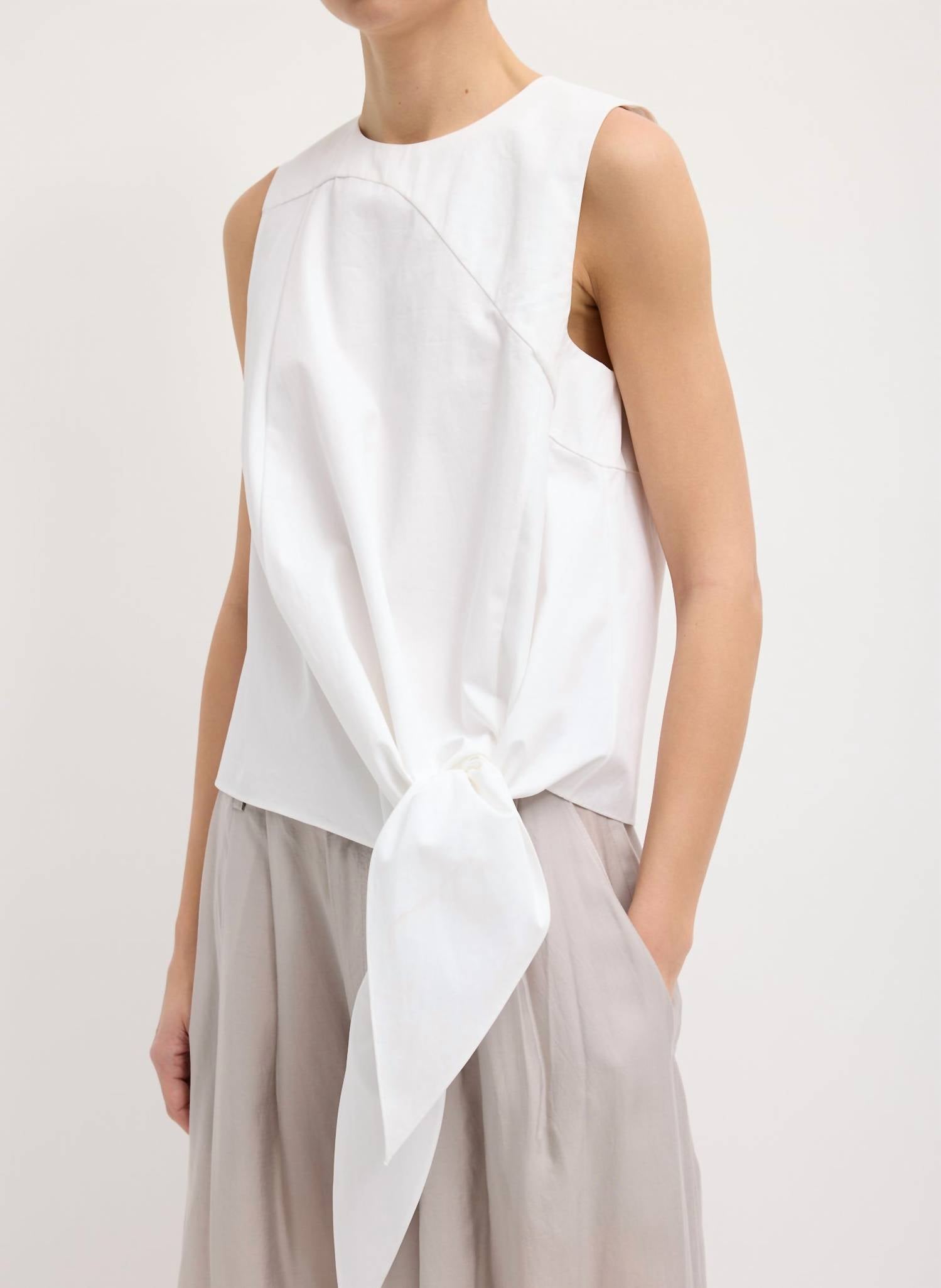 Tibi - Women's Bio Twill Easy Tie Top