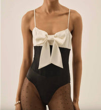 For Love & Lemons - Emalie Taffeta Spaghetti Strap Bodysuit