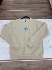 Distressed Vintage Couture - Text Me When You Land Crew