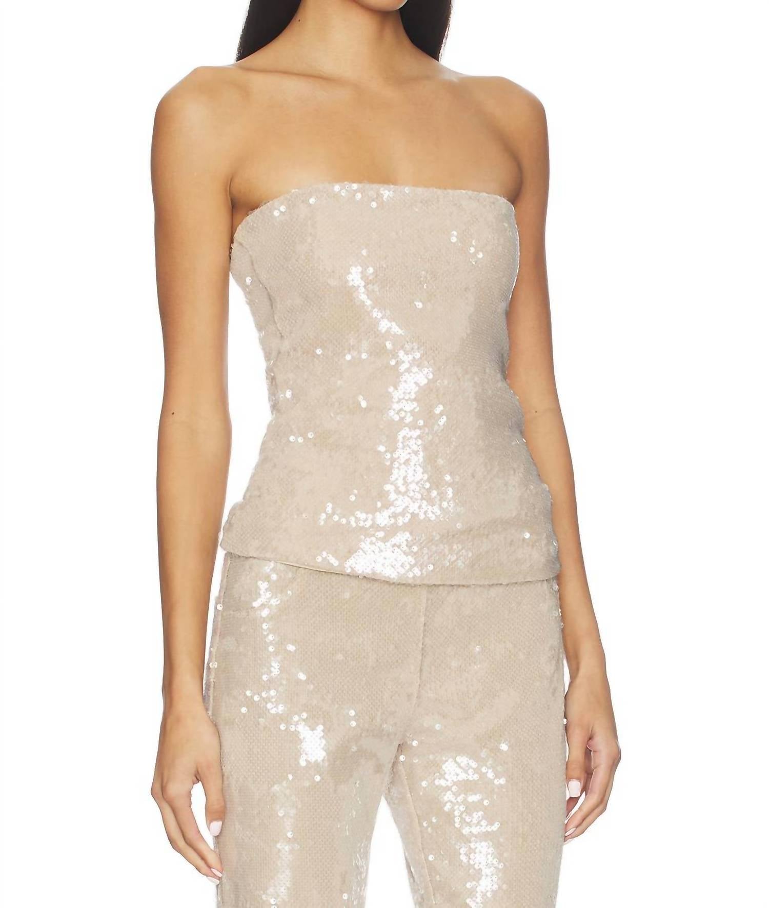 Ow Collection - Ruby Sequin Tube Top