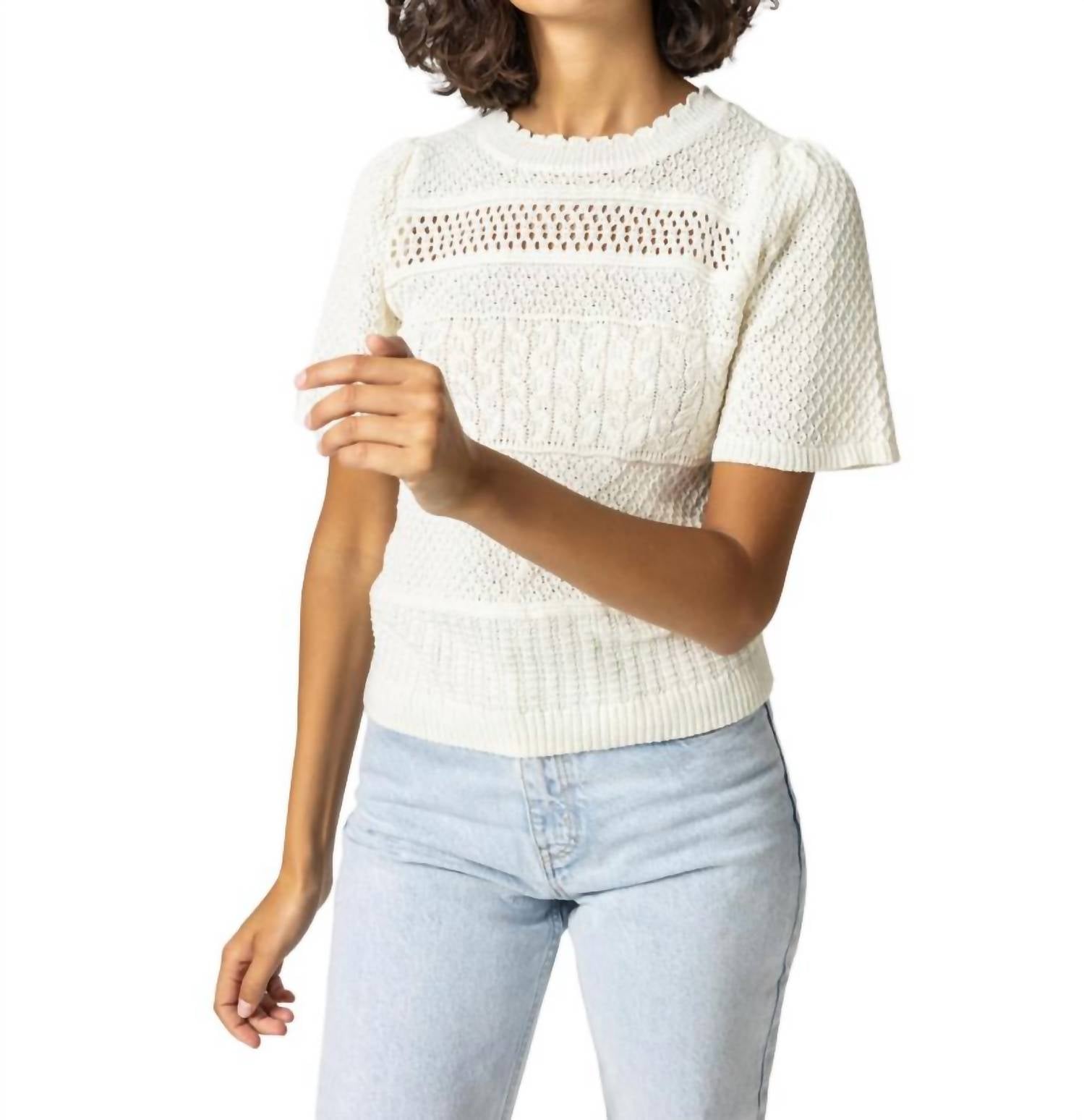 Lilla P - Puff Sleeve Pullover Sweater