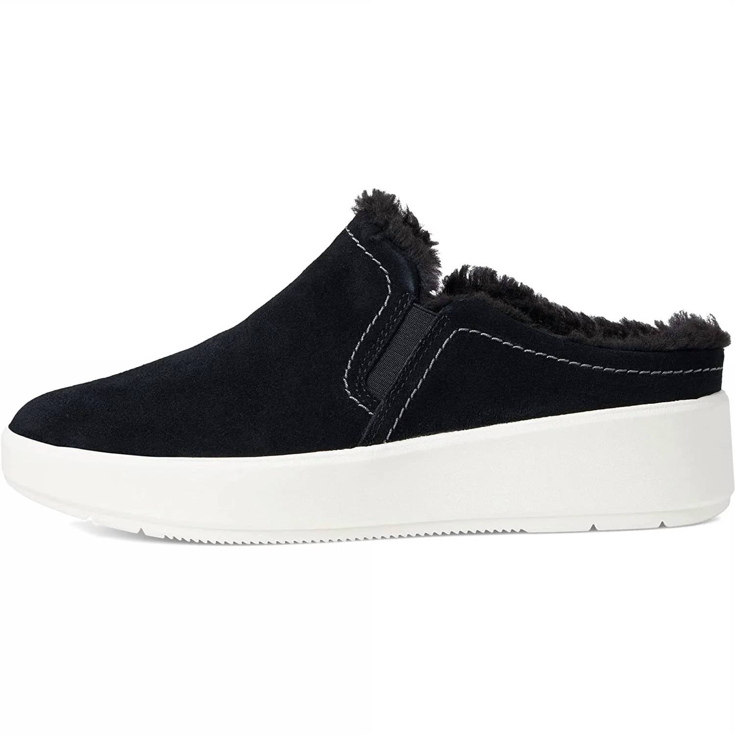 Clarks Women's Layton Gem Slip-on Shoe in black suede - women's flats - detail view