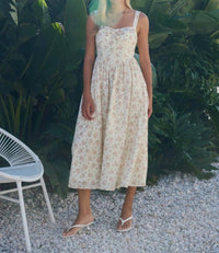 Dottie Dottie Garage - Floral Sweetheart Midi Dress
