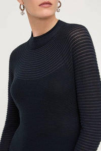 Lafayette 148 - Fine Gauge Merino Textured Stripe Sweater