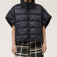 Grade & Gather - High Neck Zip Up Quilting Padded Vest