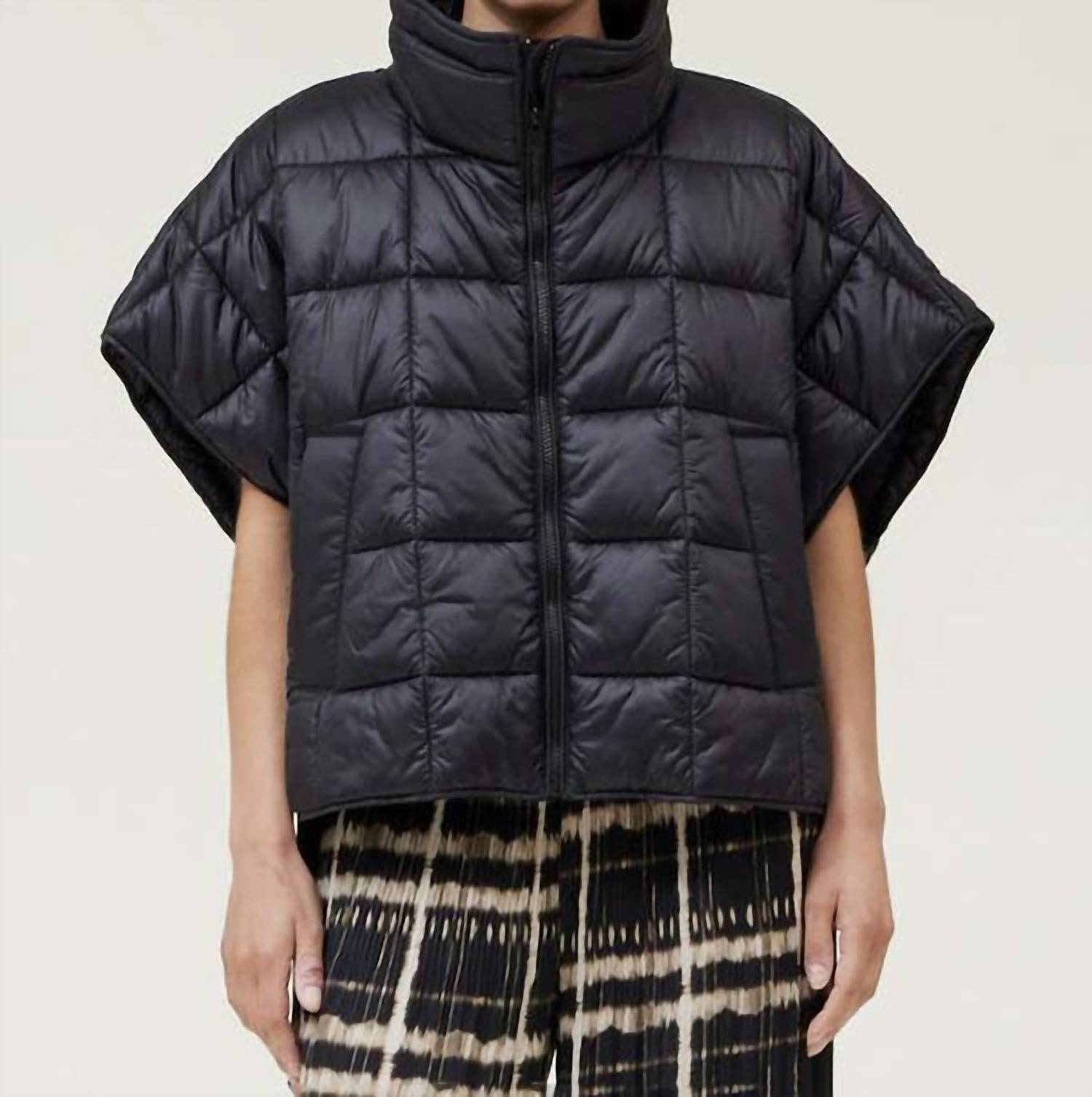Grade & Gather - High Neck Zip Up Quilting Padded Vest