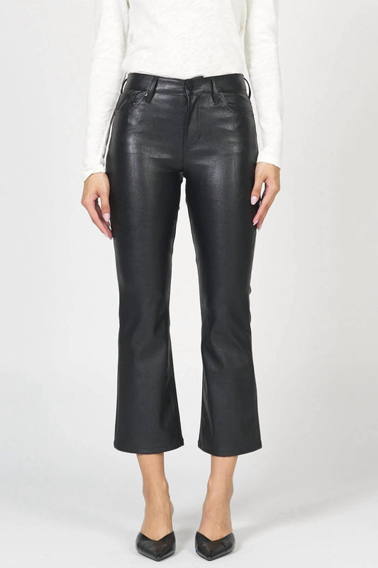 Dear John Denim - Jeanne Leather Cropped Flare Pants