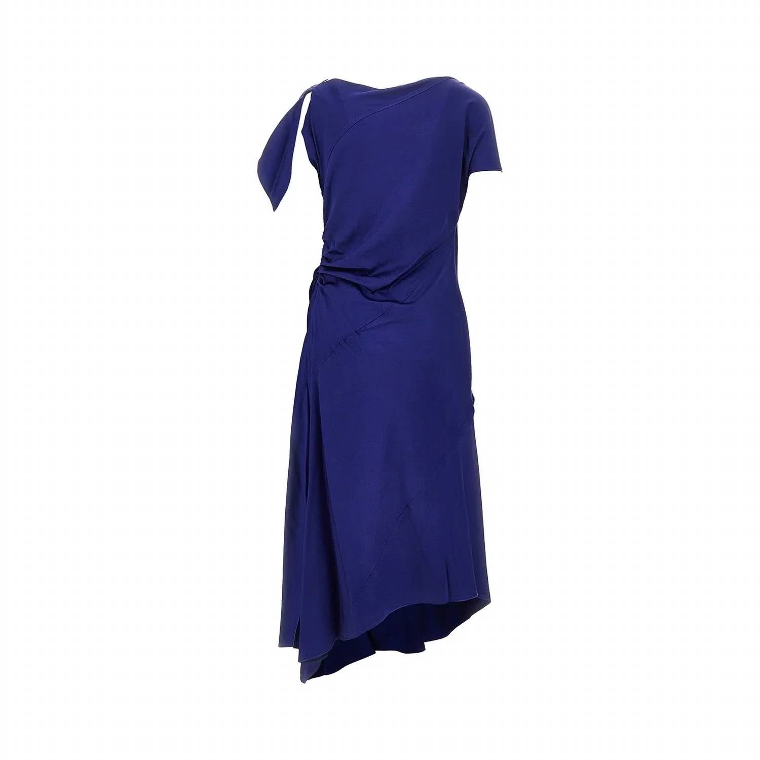 Victoria Beckham - Women's Crepe Back Satin Asymmetrical Midi Dress