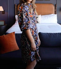Never a Wallflower Elastic Collar Dress in floral - women's dress - view 4