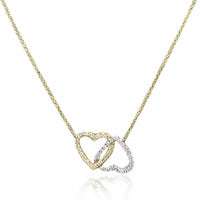 Diana M Jewels - 0.35 Cts Double Heart Diamond Pendant