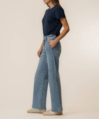 KUT FROM THE KLOTH Meg High Rise Wide Leg Jeans in zenith with medium base wash - women's jeans - alternate view