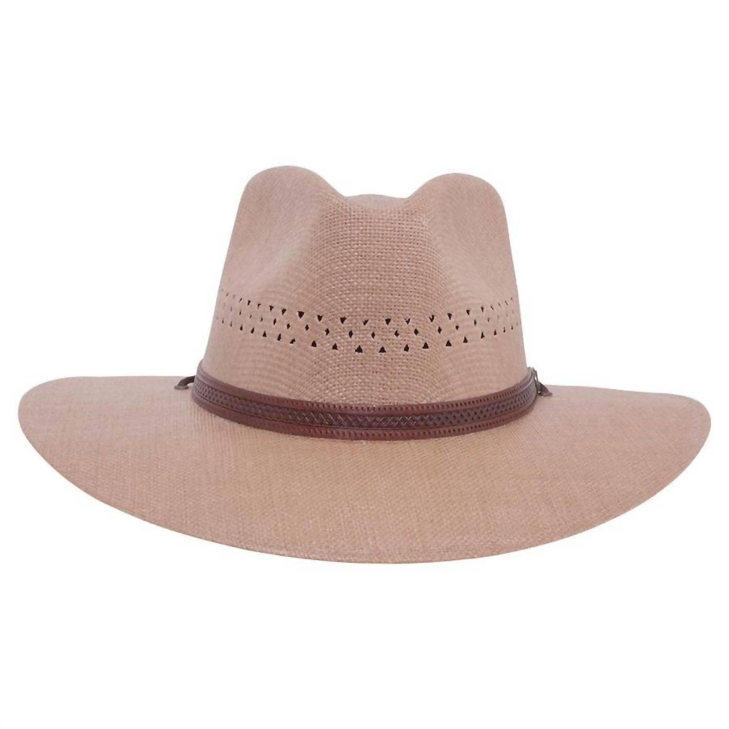 American Hat Makers - Light Vented Sun Straw Hat Barcelona