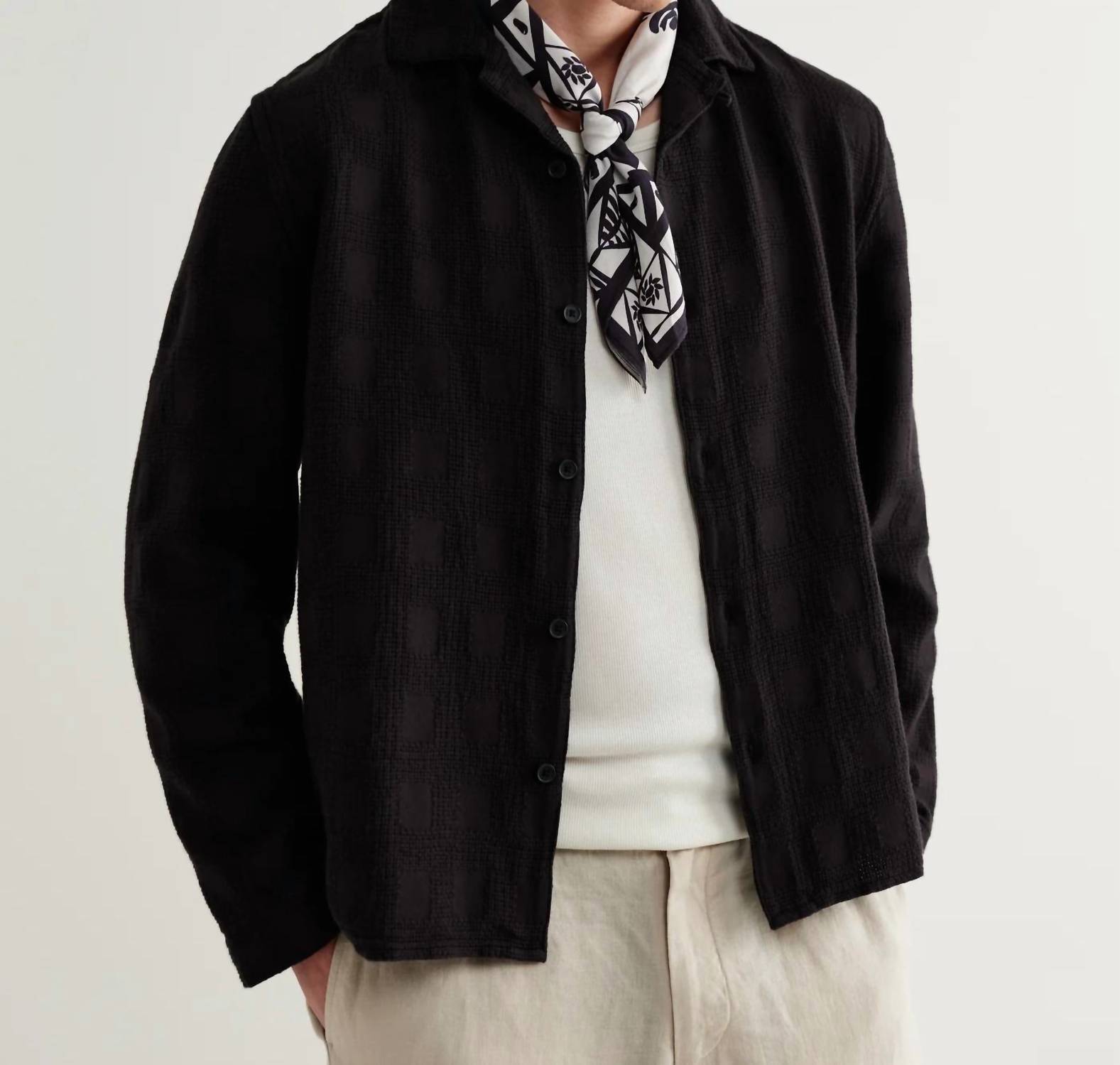 Wax London - Corey Dobby Check Cotton Shirt