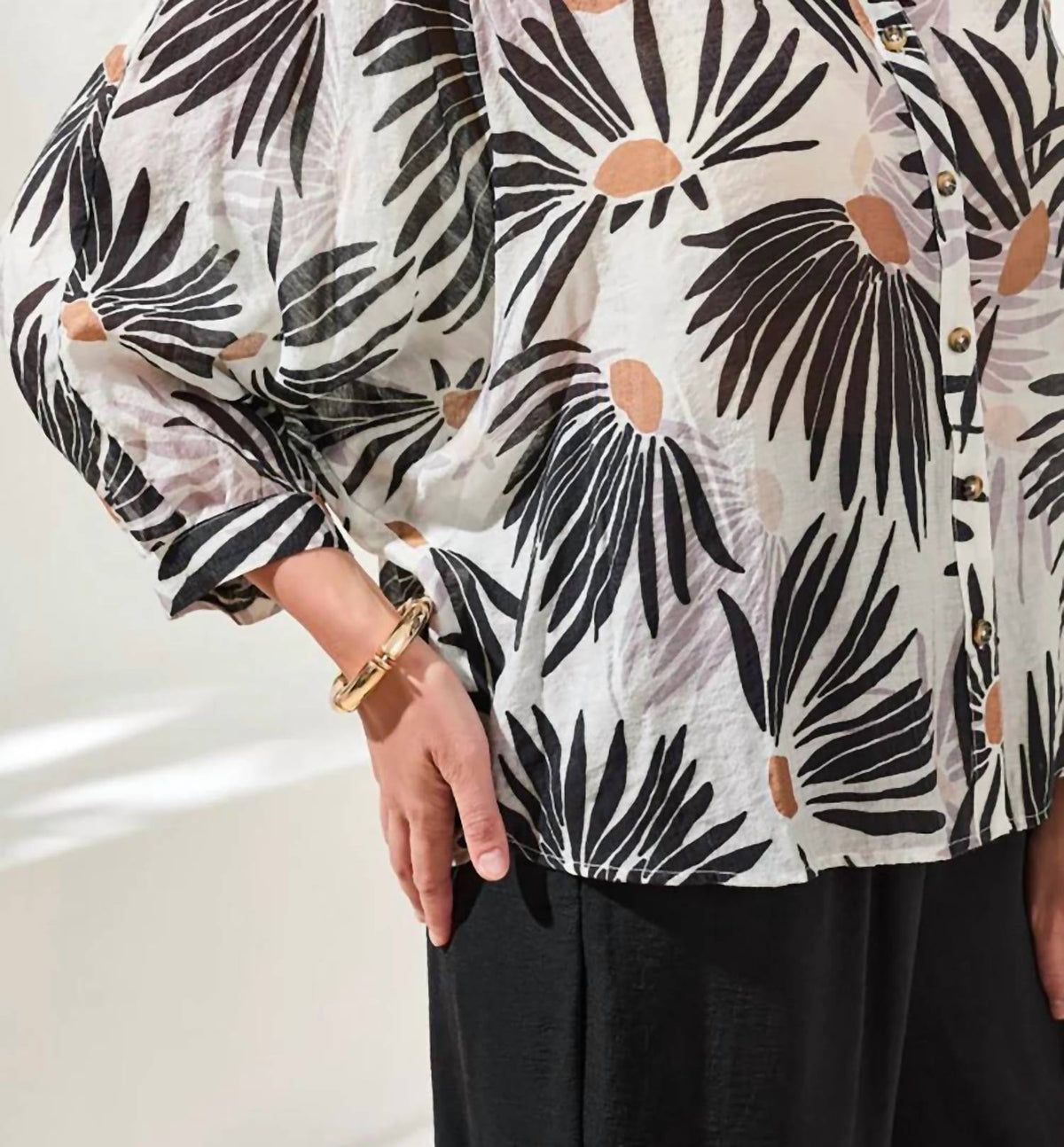 Tribal - Flowy Dolman Sleeve Blouse