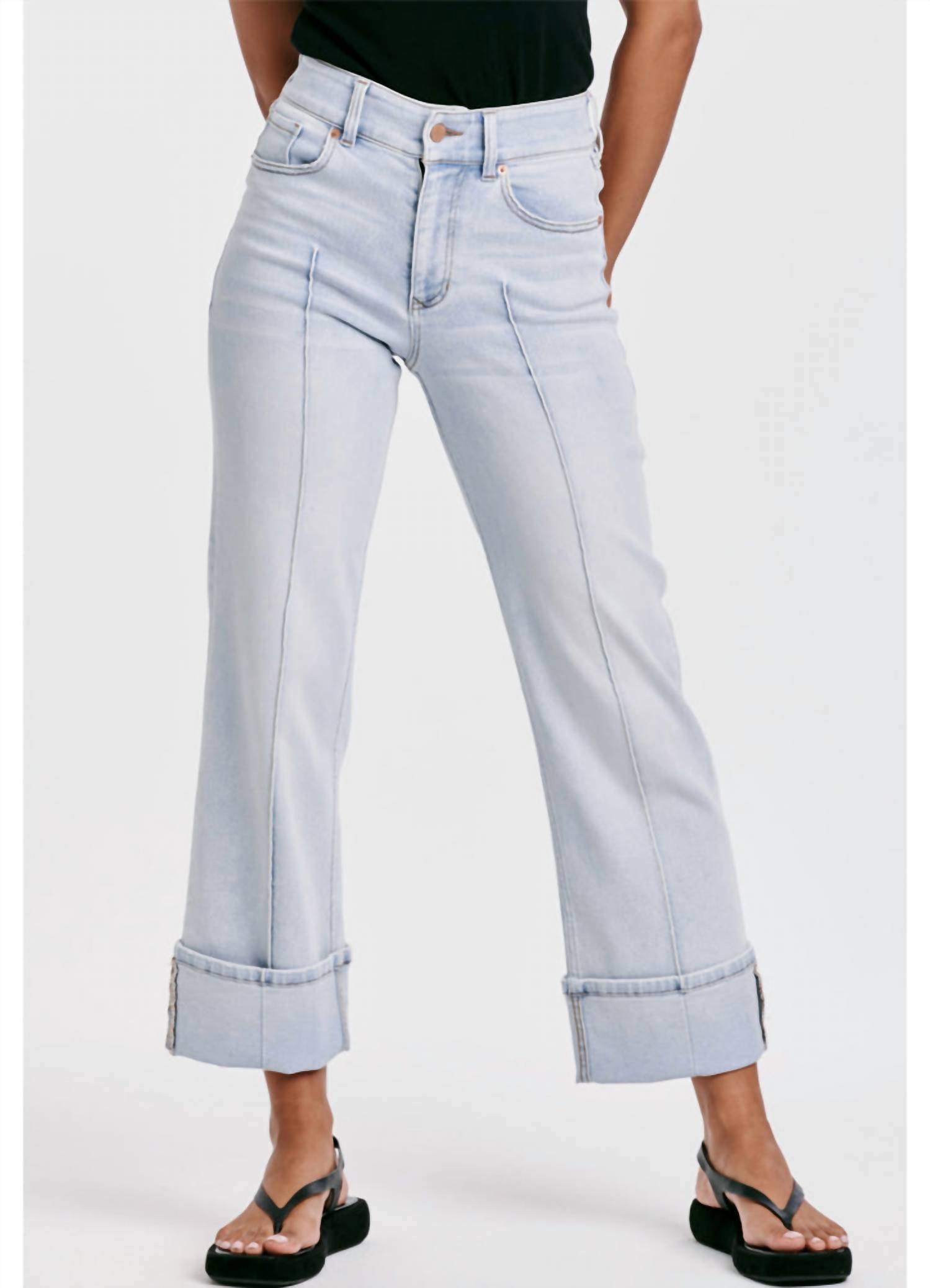Dear John Denim - Holly Super High Rise Cuffed Straight Leg Jeans