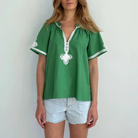 Rose And Rose - Foxglove Short Sleeve Top