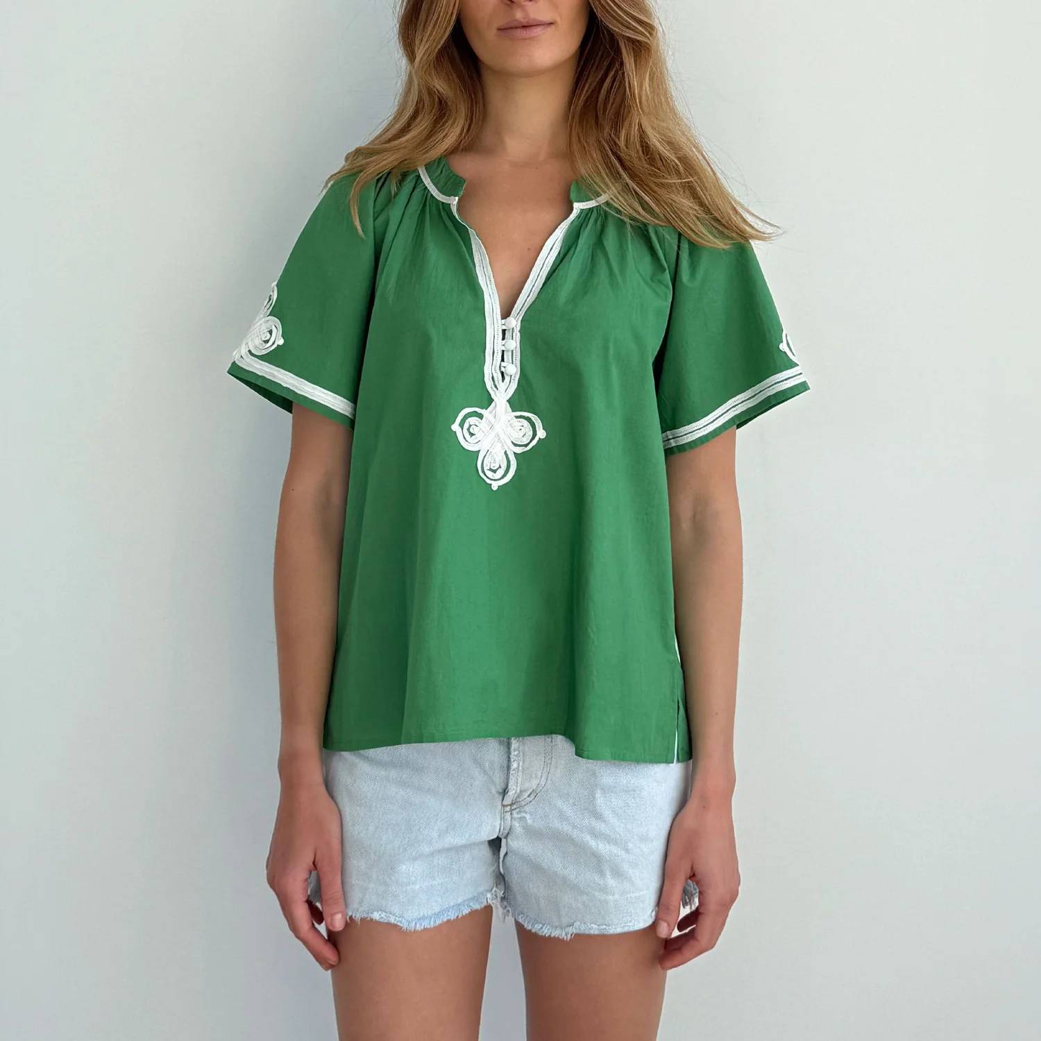 Rose And Rose - Foxglove Short Sleeve Top