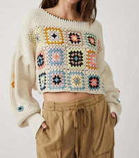 Echo - Crochet Cropped Sweater
