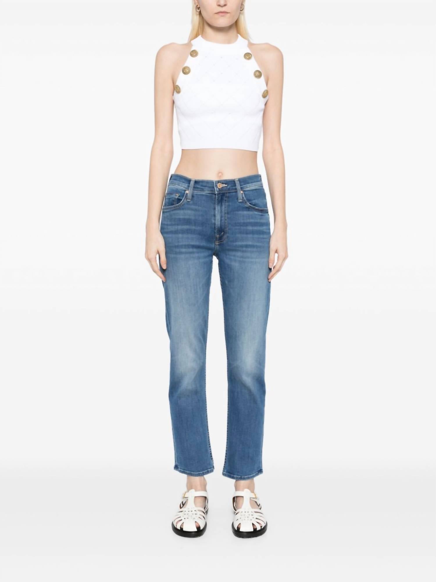 Mother - Mid Rise Ankle Straight-leg Jean