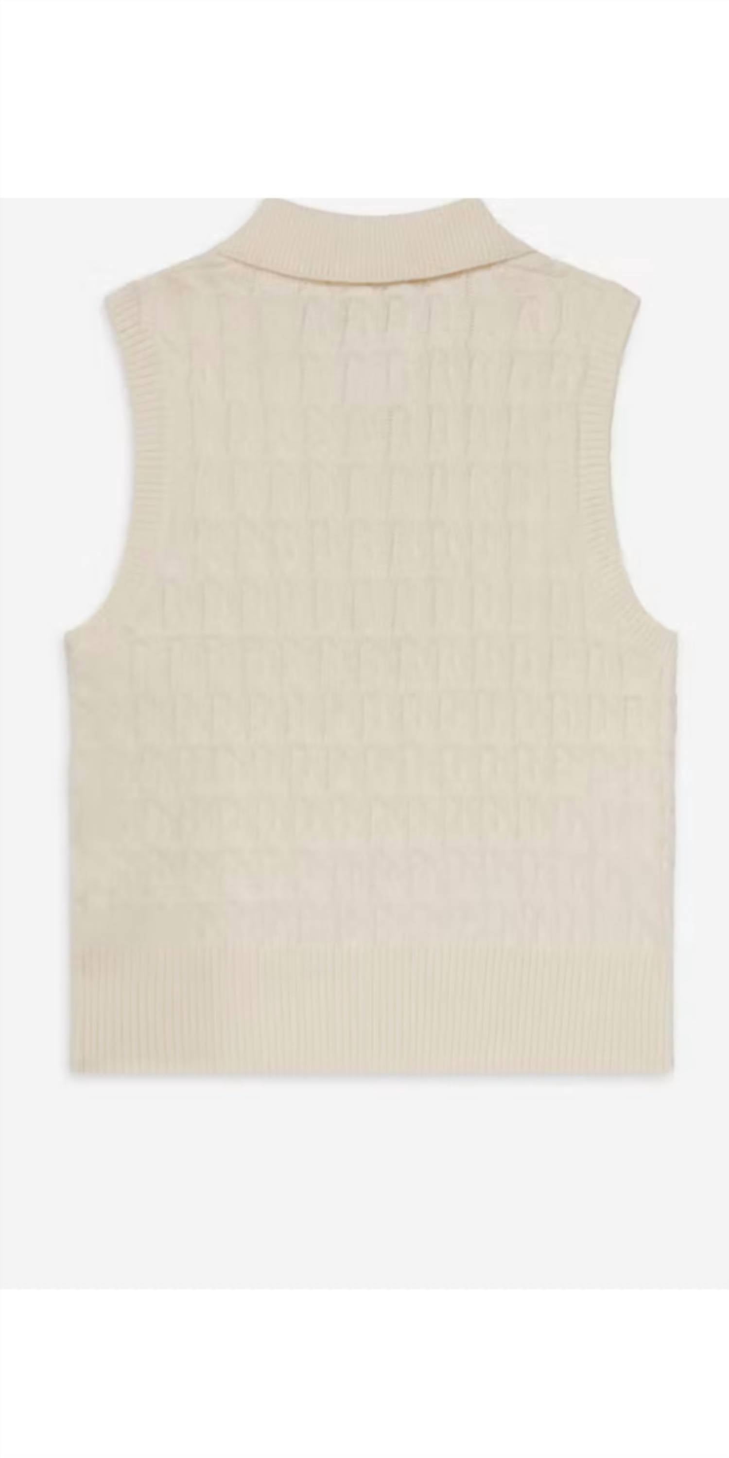 Frame - Women's Cable Polo Vest