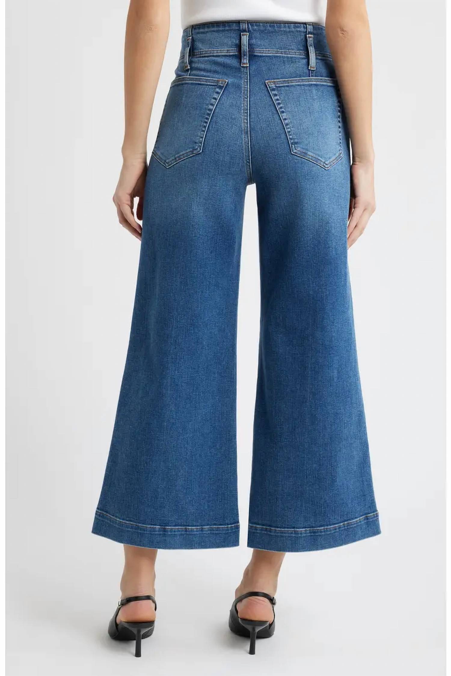 Frame - Seamed Wide Leg Trouser Jean
