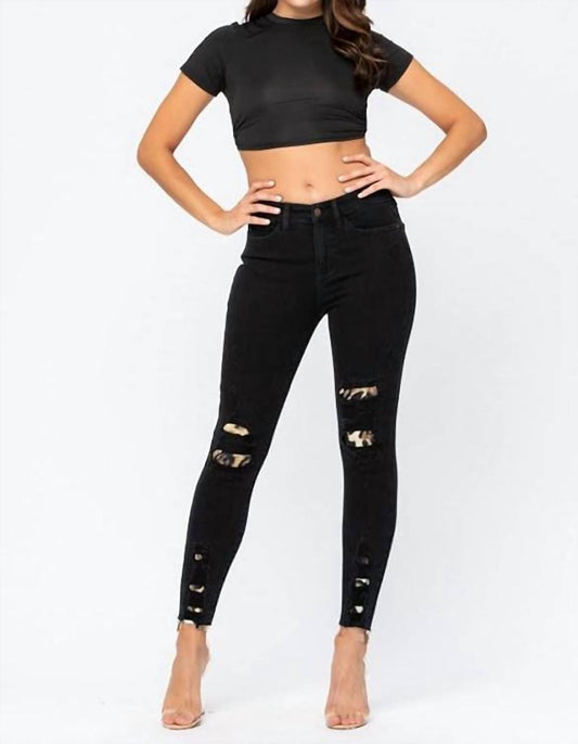 Judy Blue - Leopard Skinny Jeans