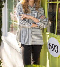Habitat - Striped Textured Button-front Shirt