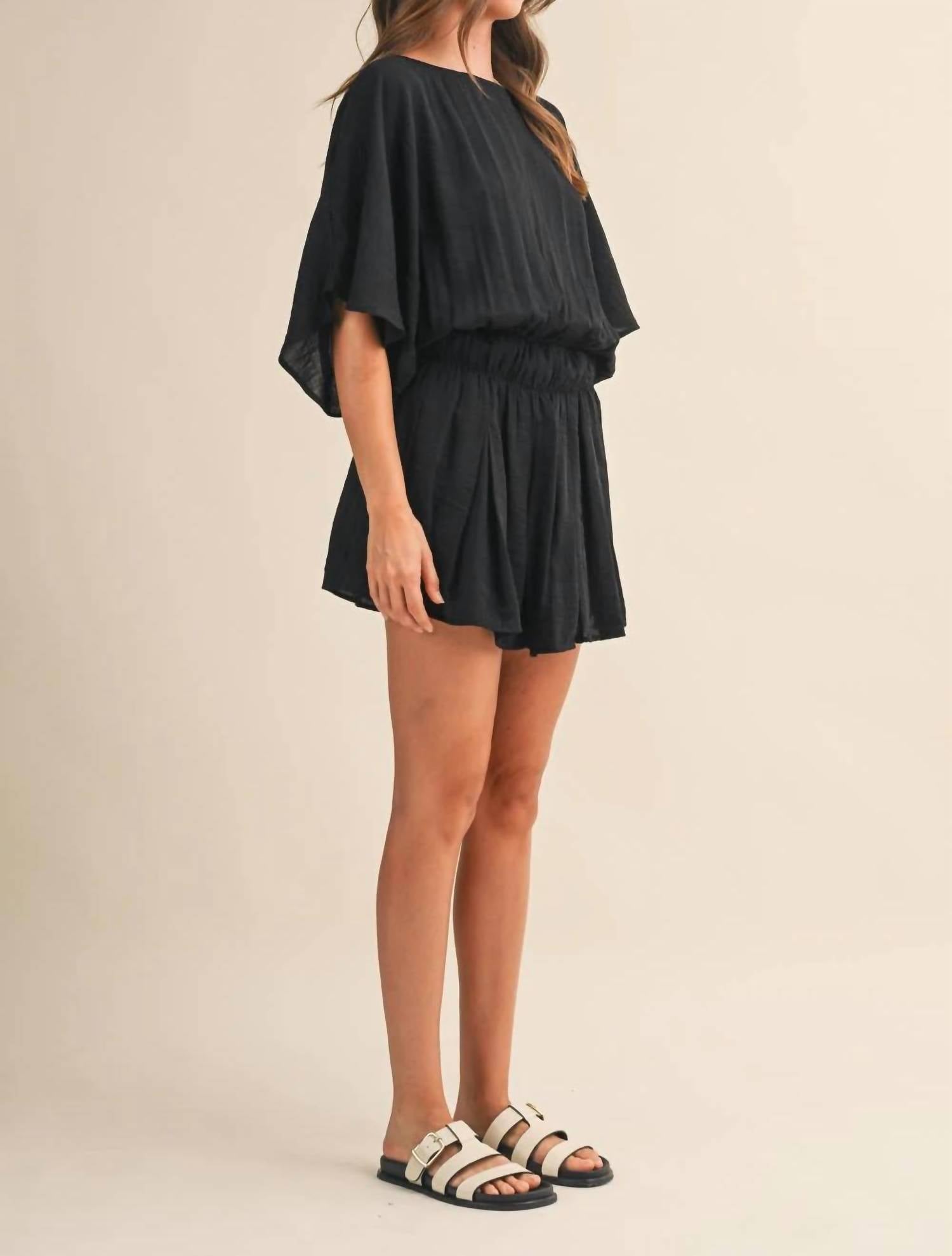 Klesis - Crinkle Short Sleeve Romper