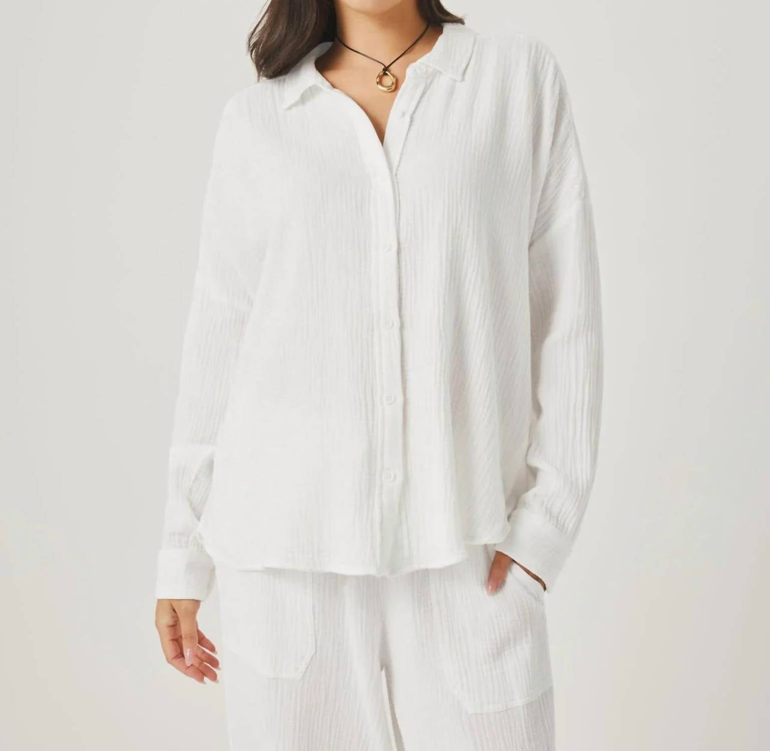 Splendid - Ava Gauze Button Down Shirt