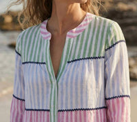 Vilagallo - Multicolored Striped Long Dress