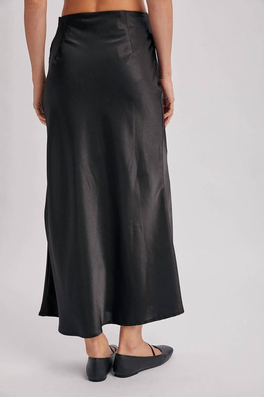 Bluivy - Women's Satin Midi Skirt
