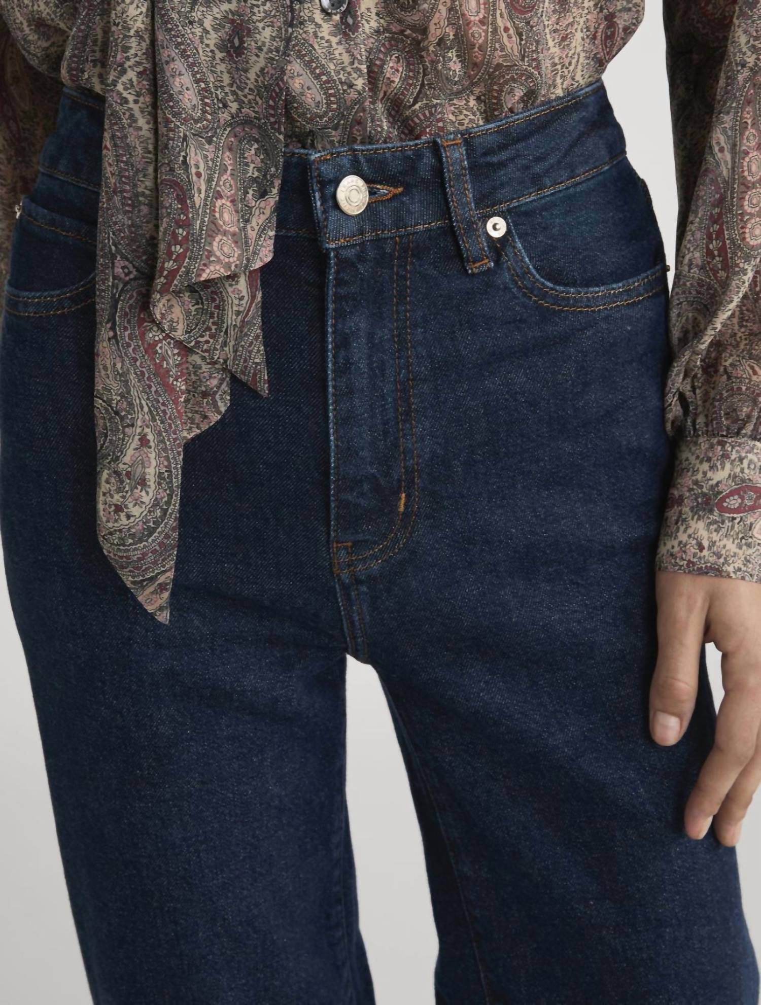 Frame - Wide Leg High Rise Jeans