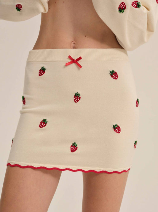 For Love & Lemons - Strawberry Jam Mini Skirt