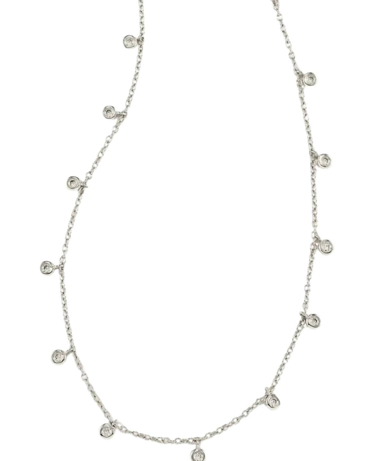 Kendra Scott Women's Amelia Chain Necklace in rhodium - women's jewelry - detail view