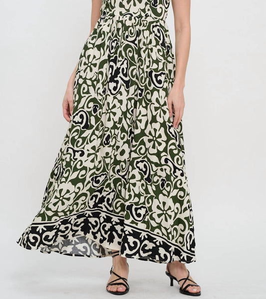 Meet Me In Santorini - Scroll Maxi Dress