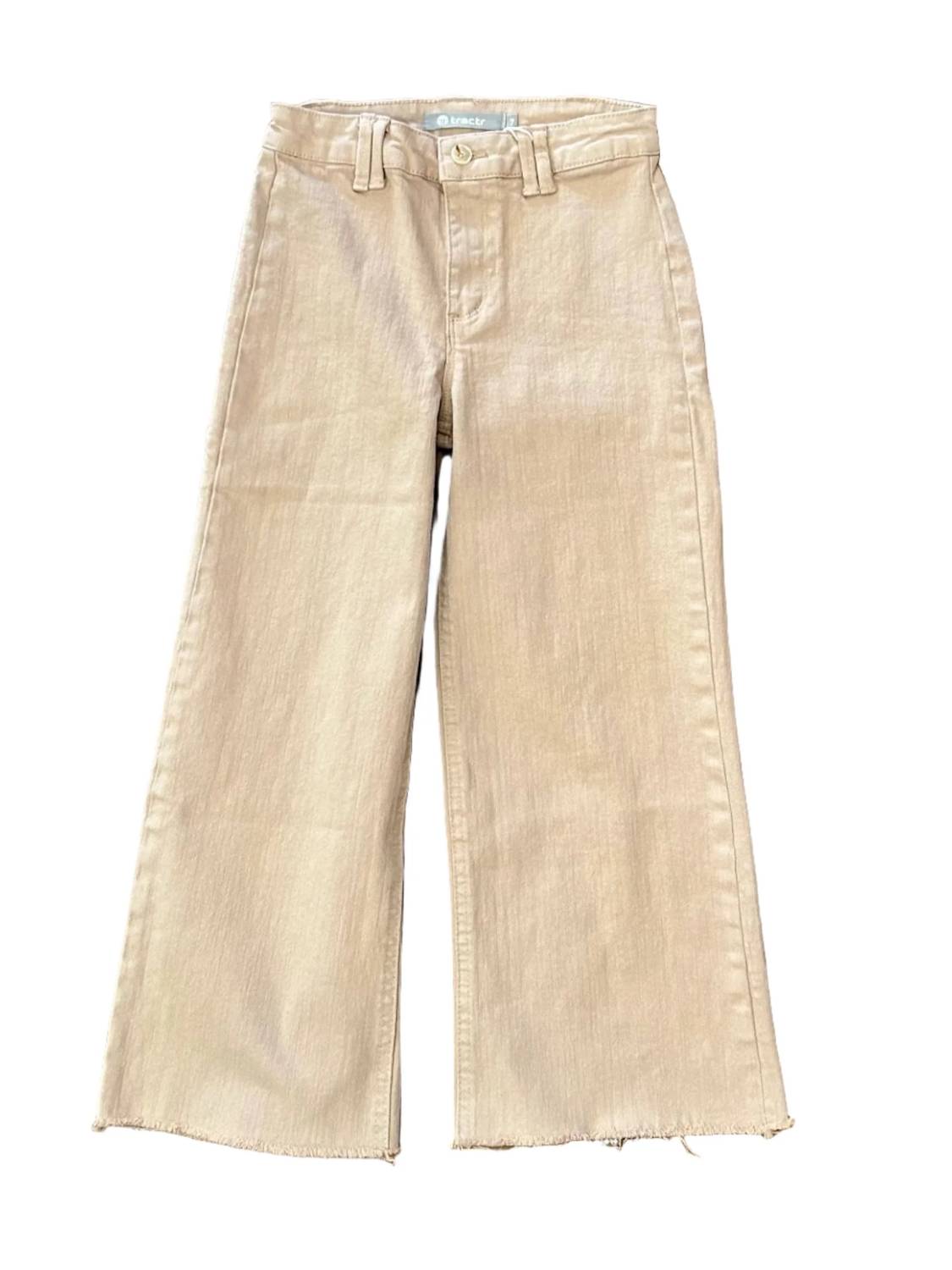 Tractr - Girl's High Rise Wide Leg Crop Pants