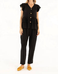 Isle By Melis Kozan - Melton V-neck Top