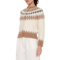 Fore Collection - Christmas Holiday Ski Pattern Knitted Cardigan